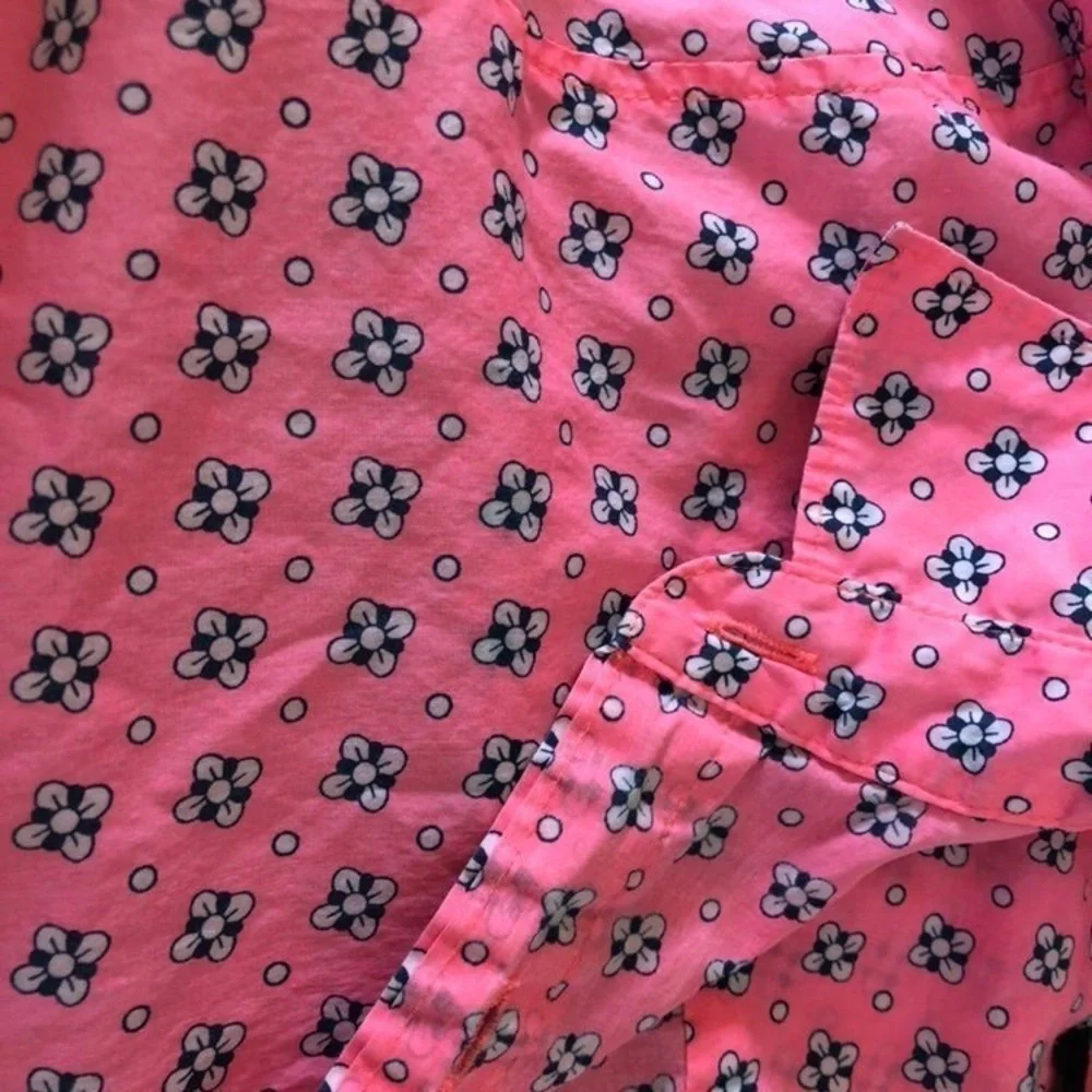 J. Crew Hot Pink Button Daisy Shirt - Picture 5 of 6